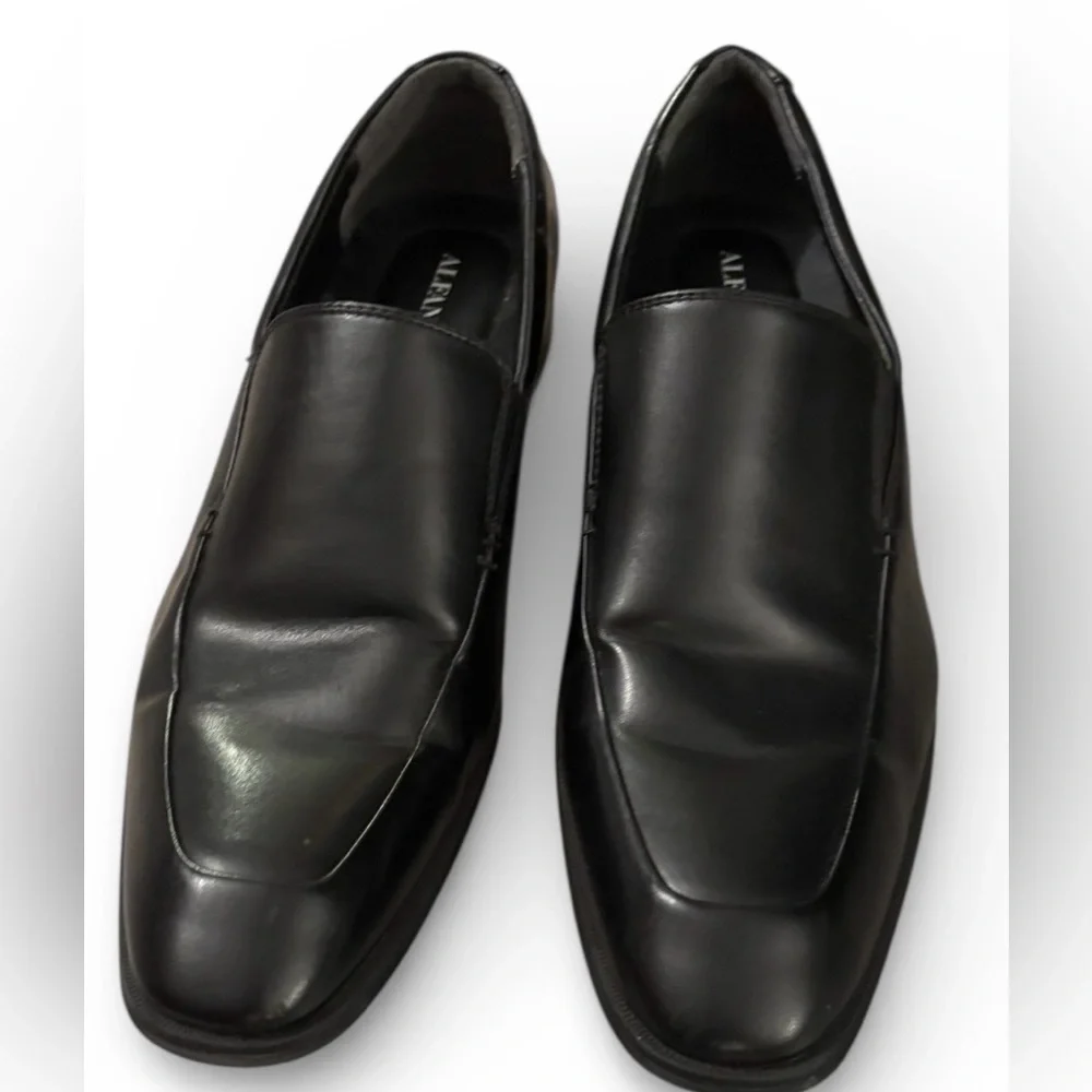 Alfani Men's Sleek Black Slip-On Loafers - Picture 2 of 8